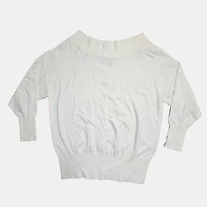 Bold Elements Off The Shoulder Sweater White‎ L Capsule Wardrobe Clean Girl NWT